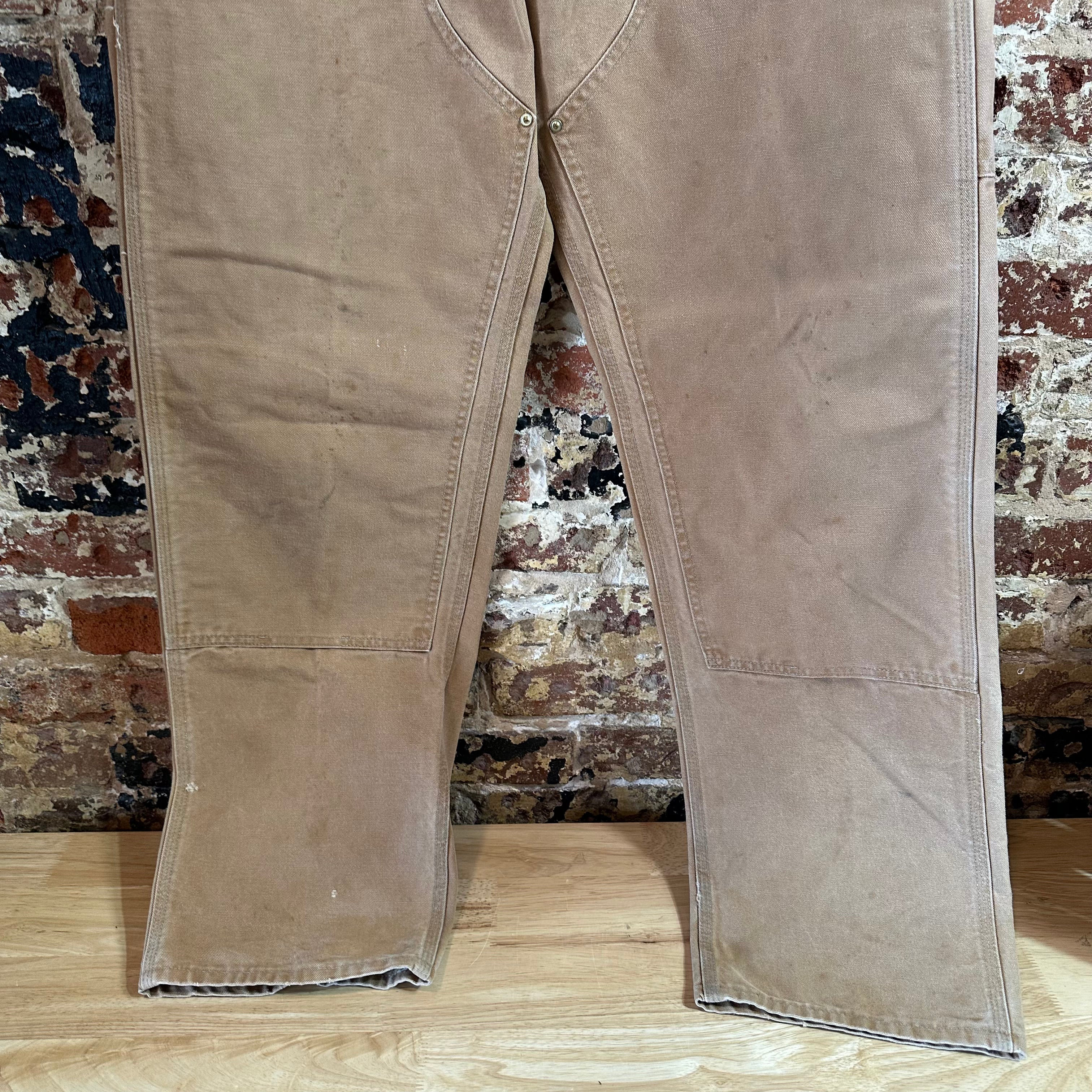 VTG Carhartt B01 BRN Mens 38x36 Double Knee Pants