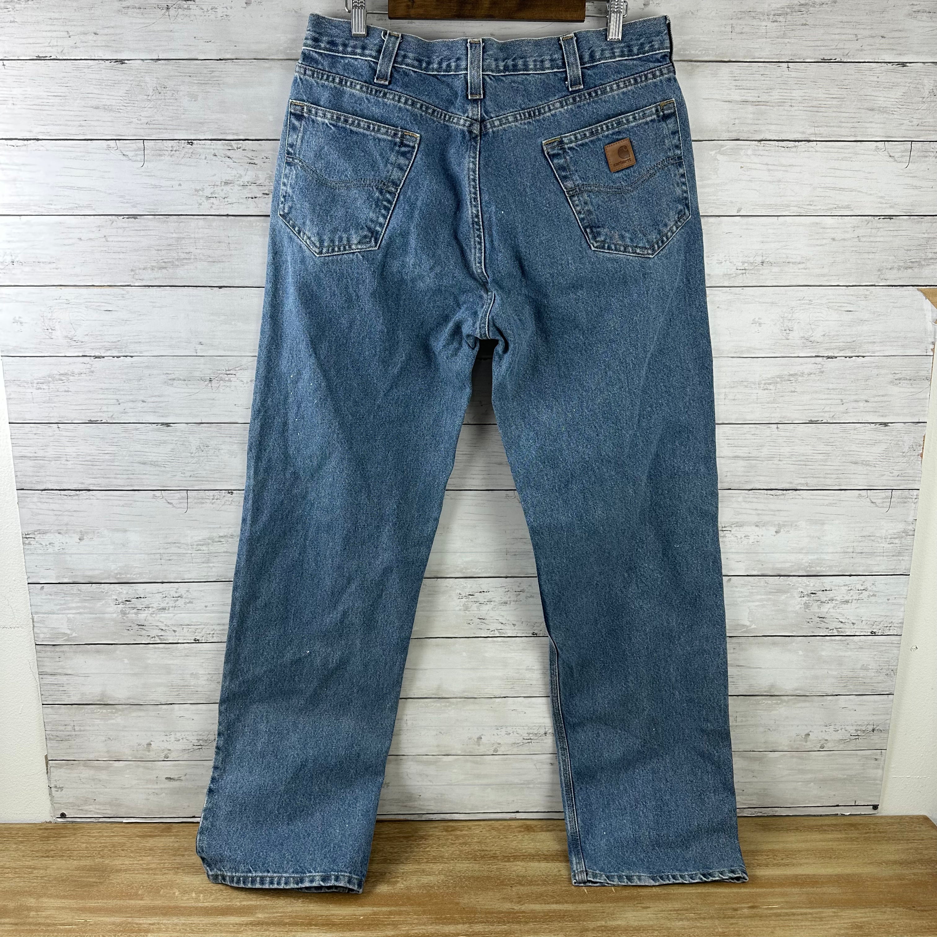 Carhartt Relaxed Fit Mens Measures 36x33 Jeans Workwear Work Denim