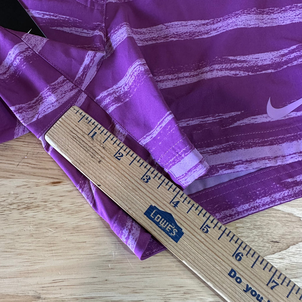 Nike Golf Shorts Purple Striped Tour Performance Womens 4 NEW 28x4"
