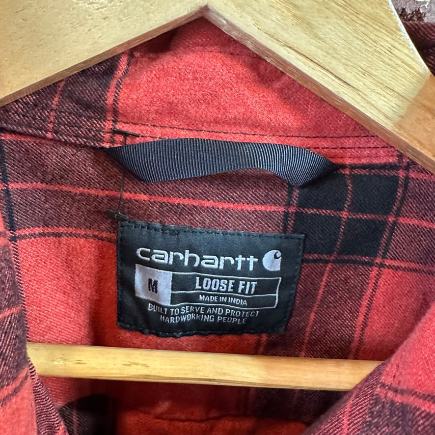 Carhartt Mens Medium Red Flannel Shirt