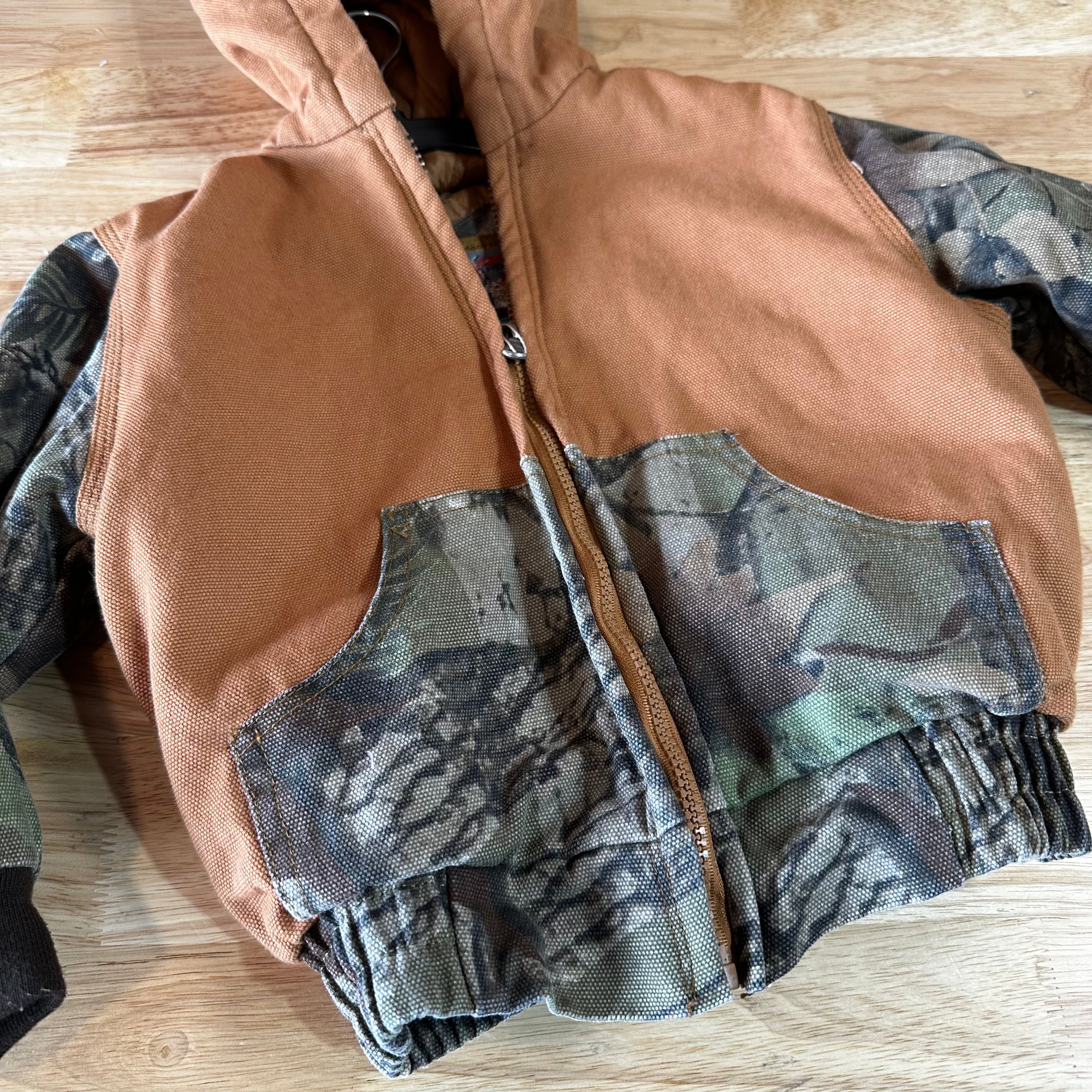 Outdoor Habitat Jacket Toddlers 3T Brown Camouflage Camo Hooded Canvas Hunting