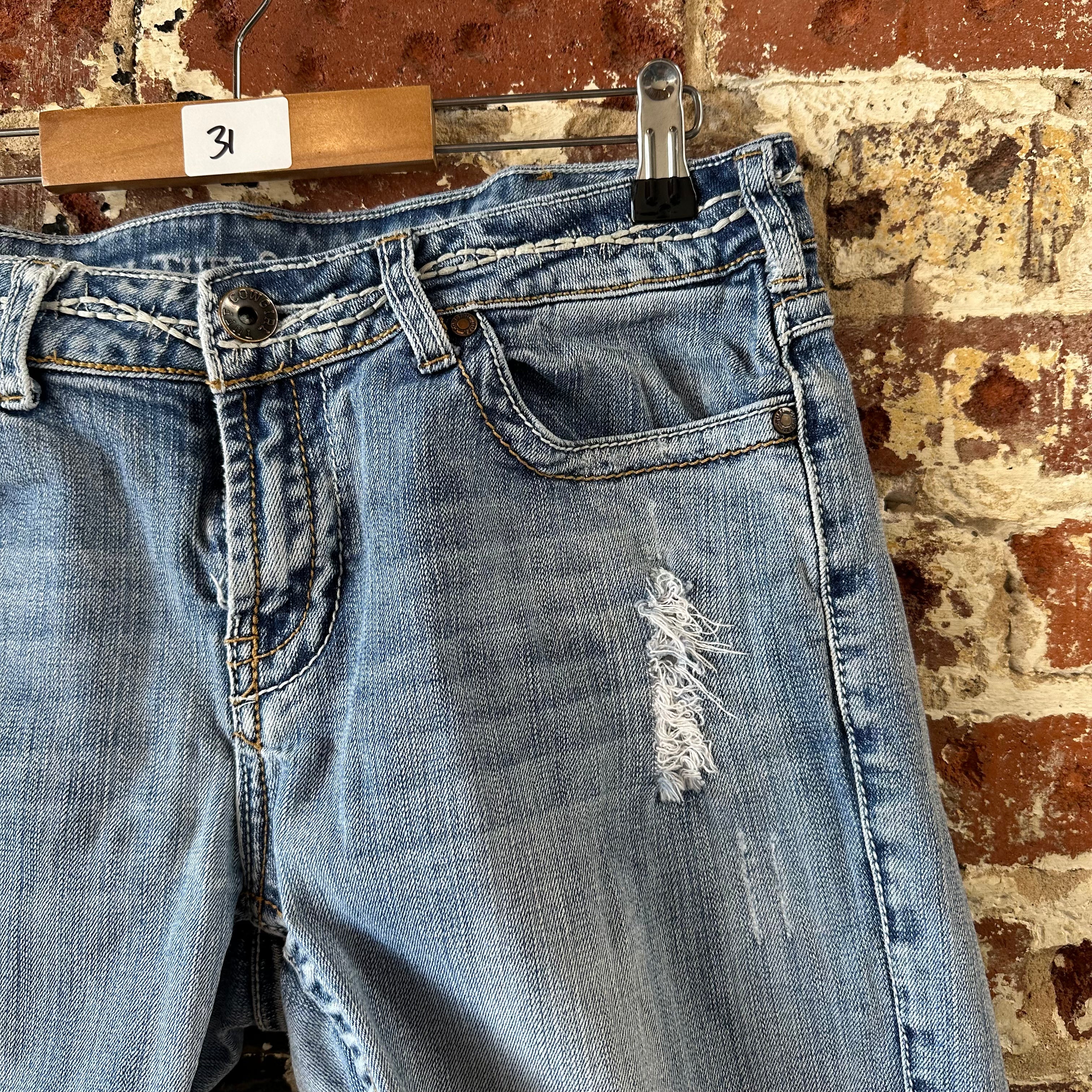 Cowgirl Tuff Cut Off Denim Jean Shorts Womens 31