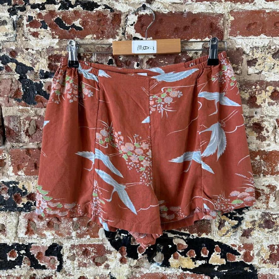 RVCA womens Daze shorts multicolor sz medium lightweight beach bird floral