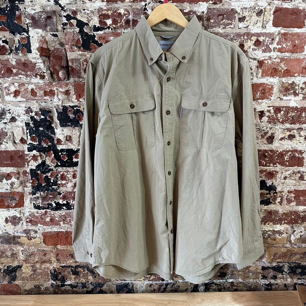 Carhartt Men's Large Tan Button Shirt
