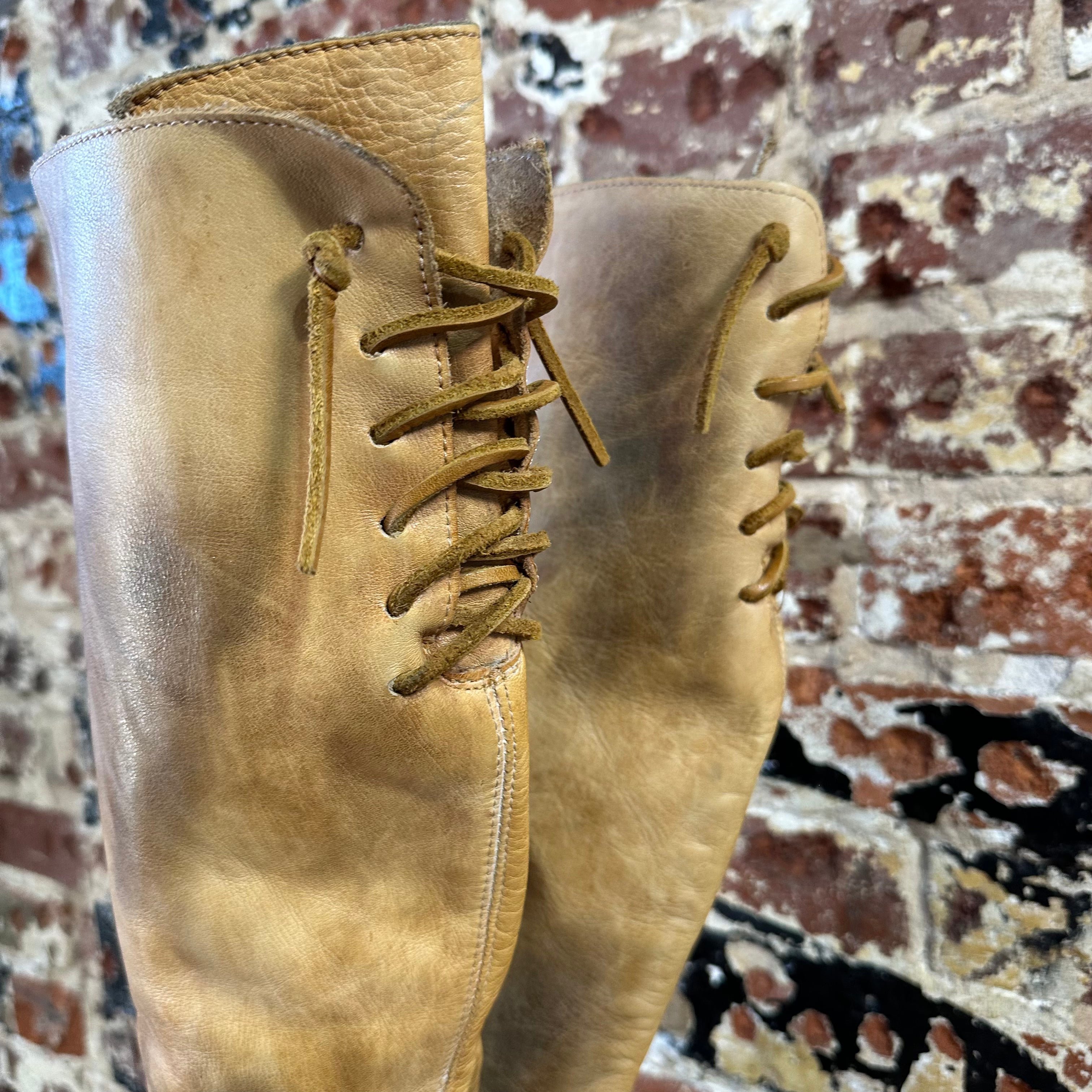 Bed Stu Distressed Brown Tall Boots Womens 8.5