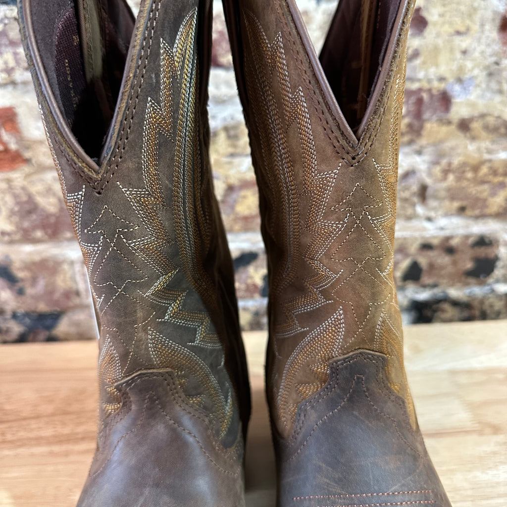 Durango Brown Distressed Leather Western Cowboy Square Toe Mens Boots 7.5M