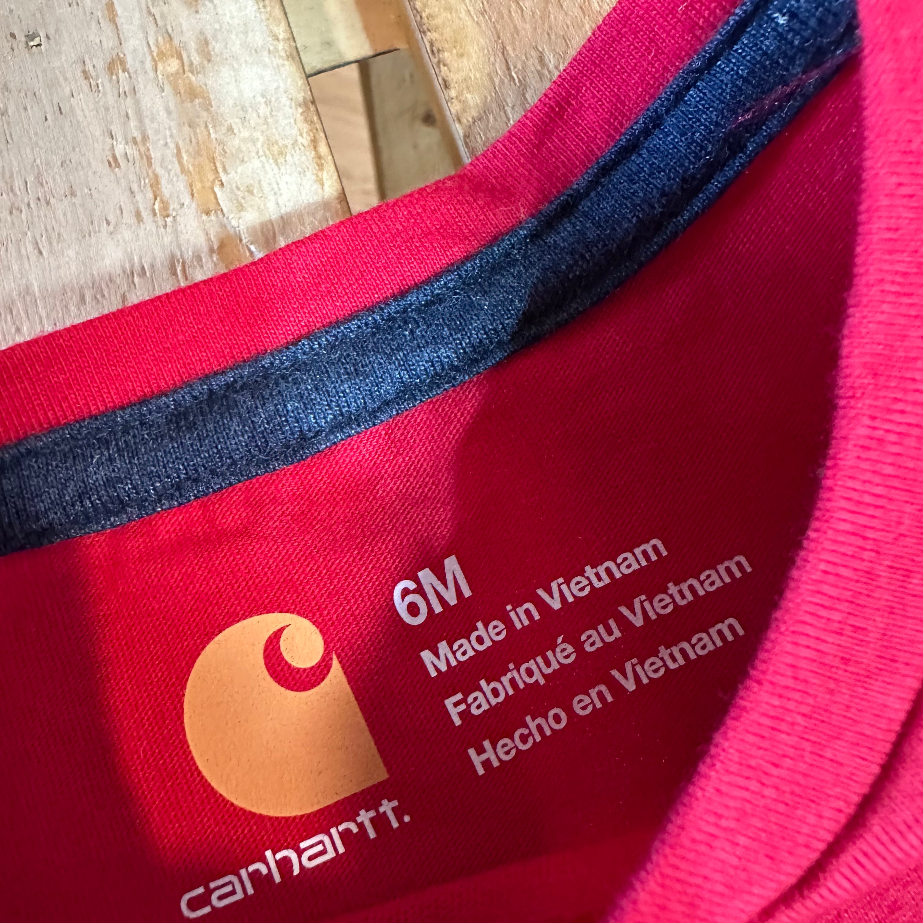 Carhartt Girls 6M Red T-Shirt NEW