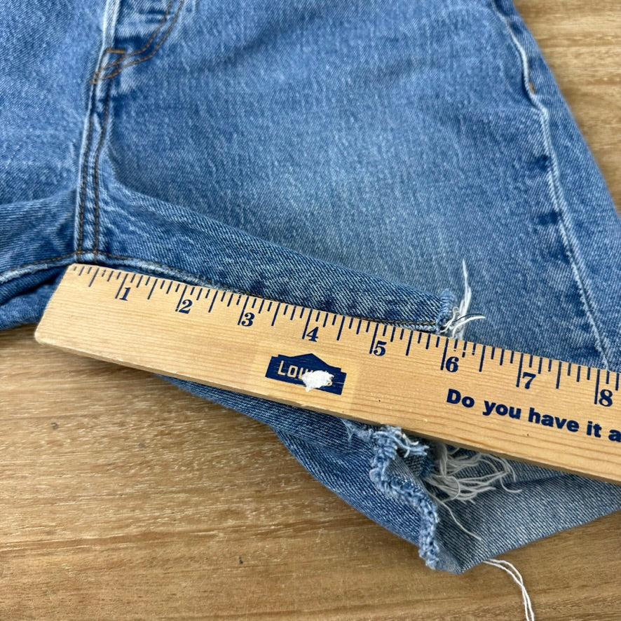Levi's Cut Off Denim Blue Jean Shorts Womens 28 Distressed - 28x6"