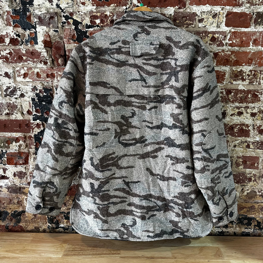 Silent Predator Men’s XL Wool Camo Hunting Coat High Quality EUC