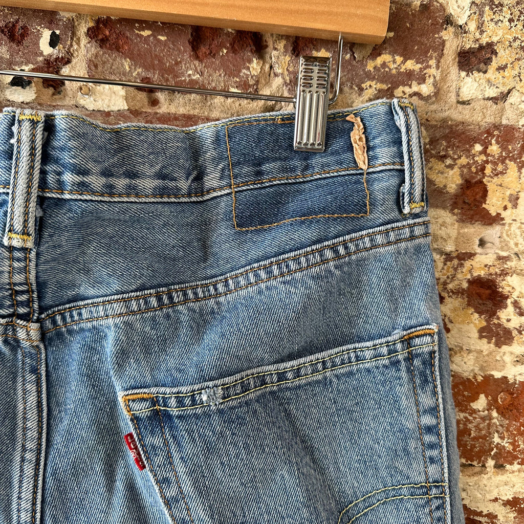 Levi's Cut Off Denim Blue High Rise Jean Shorts Womens 33 - 34x3"