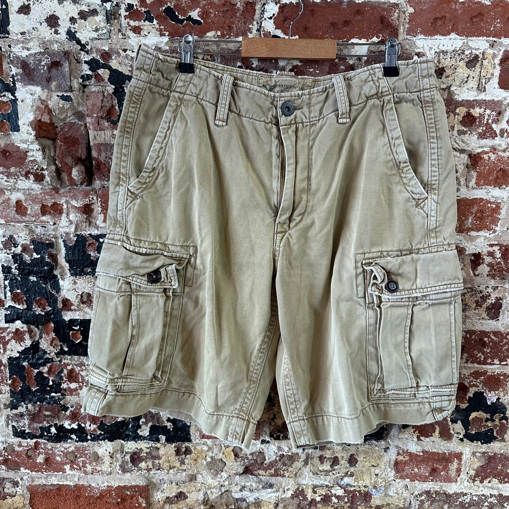 American Eagle Outfitters Classic Cargo Shorts Mens 34 Tan 11" inseam