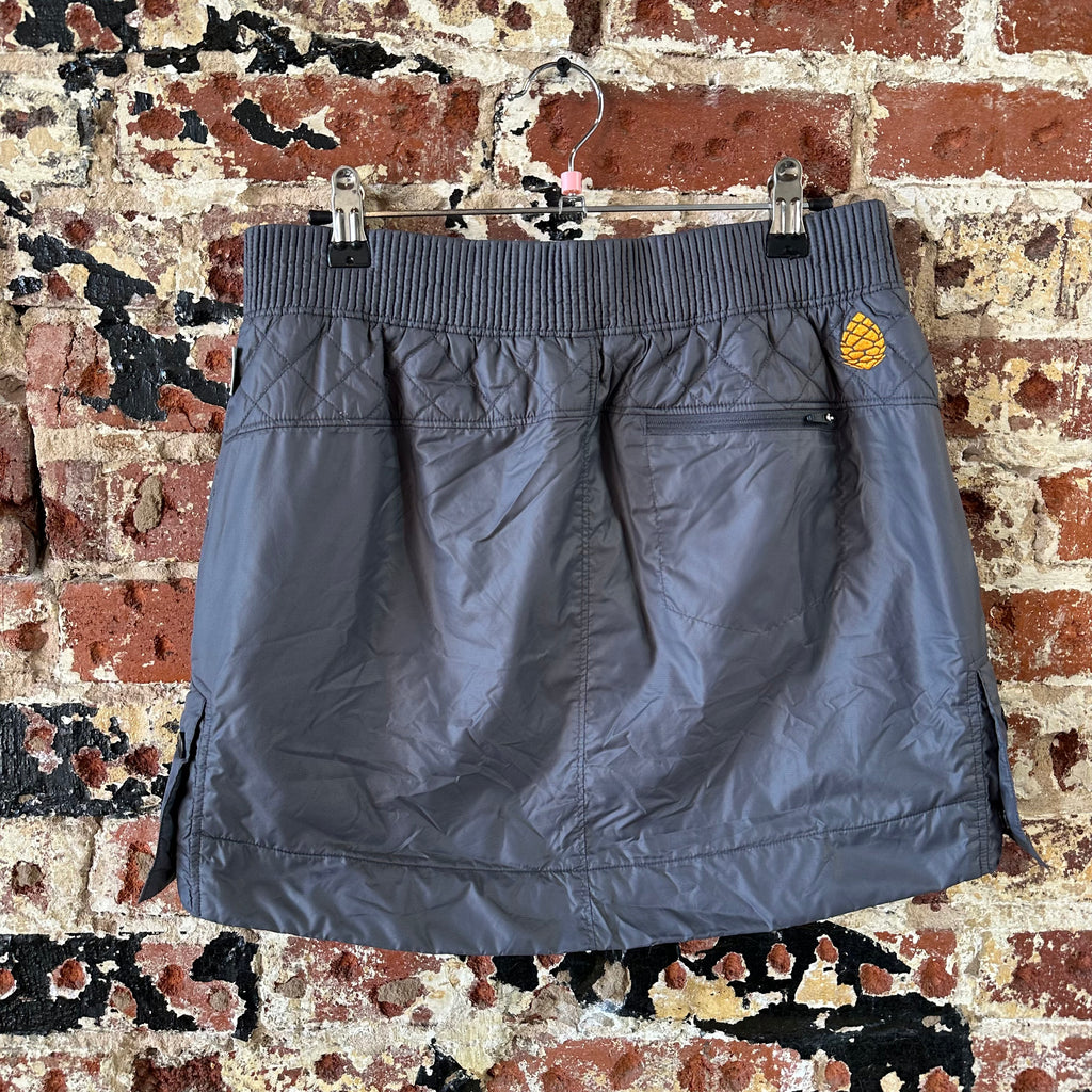 Stio Womens Small Snap Front Insulated Skirt Gray Gorpcore Outdoor