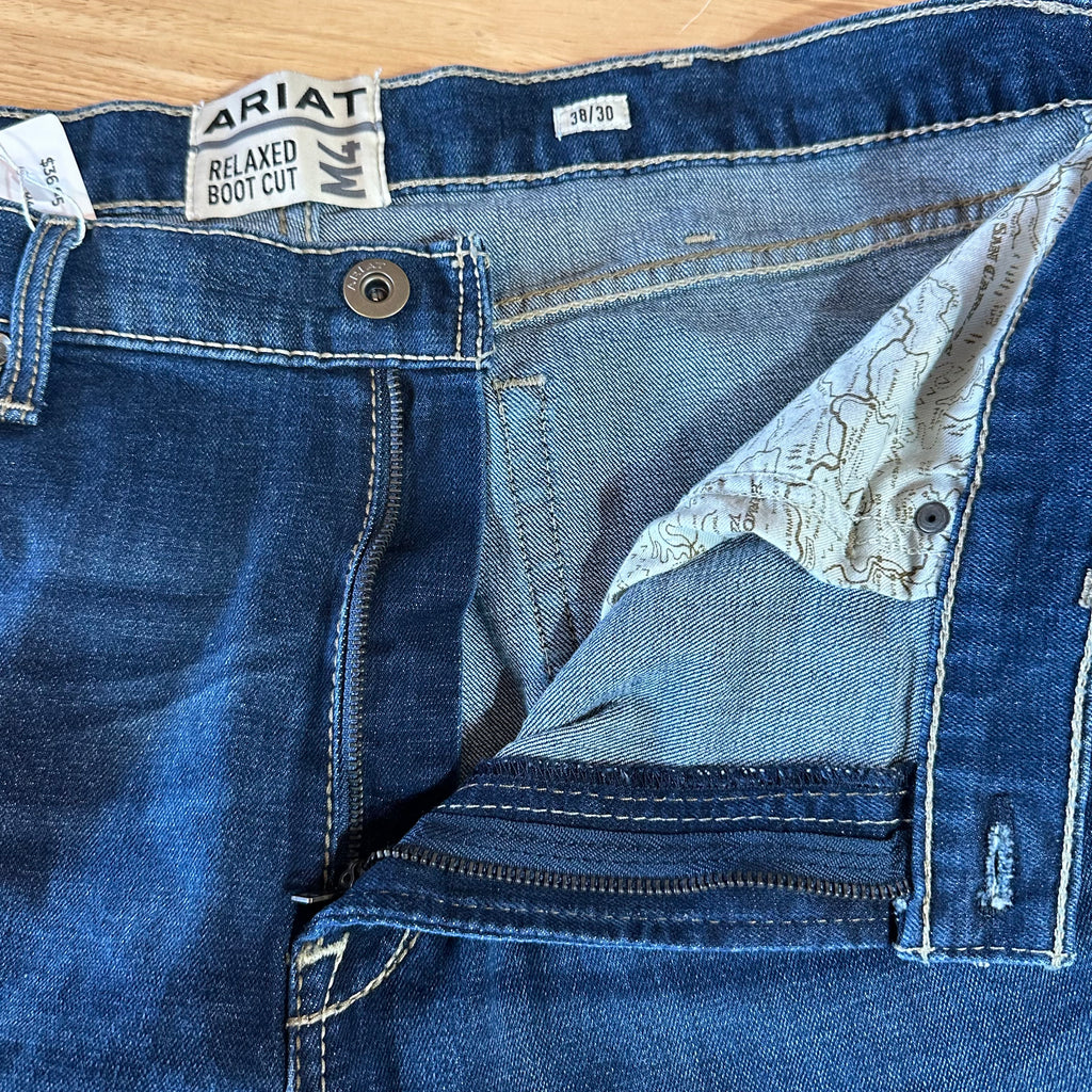 Ariat M4 Mens 38x30 Blue Jeans