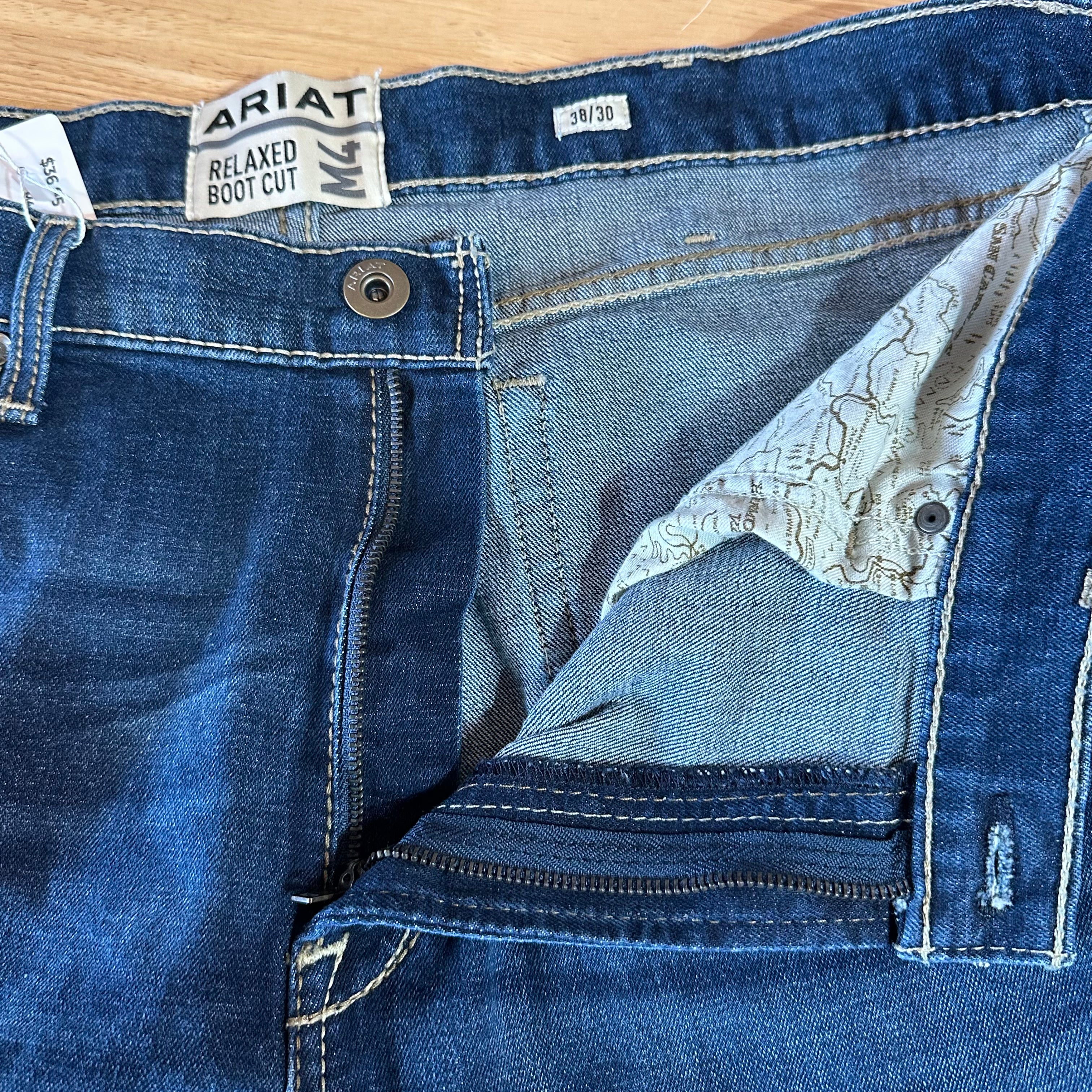 Ariat M4 Mens 38x30 Blue Jeans