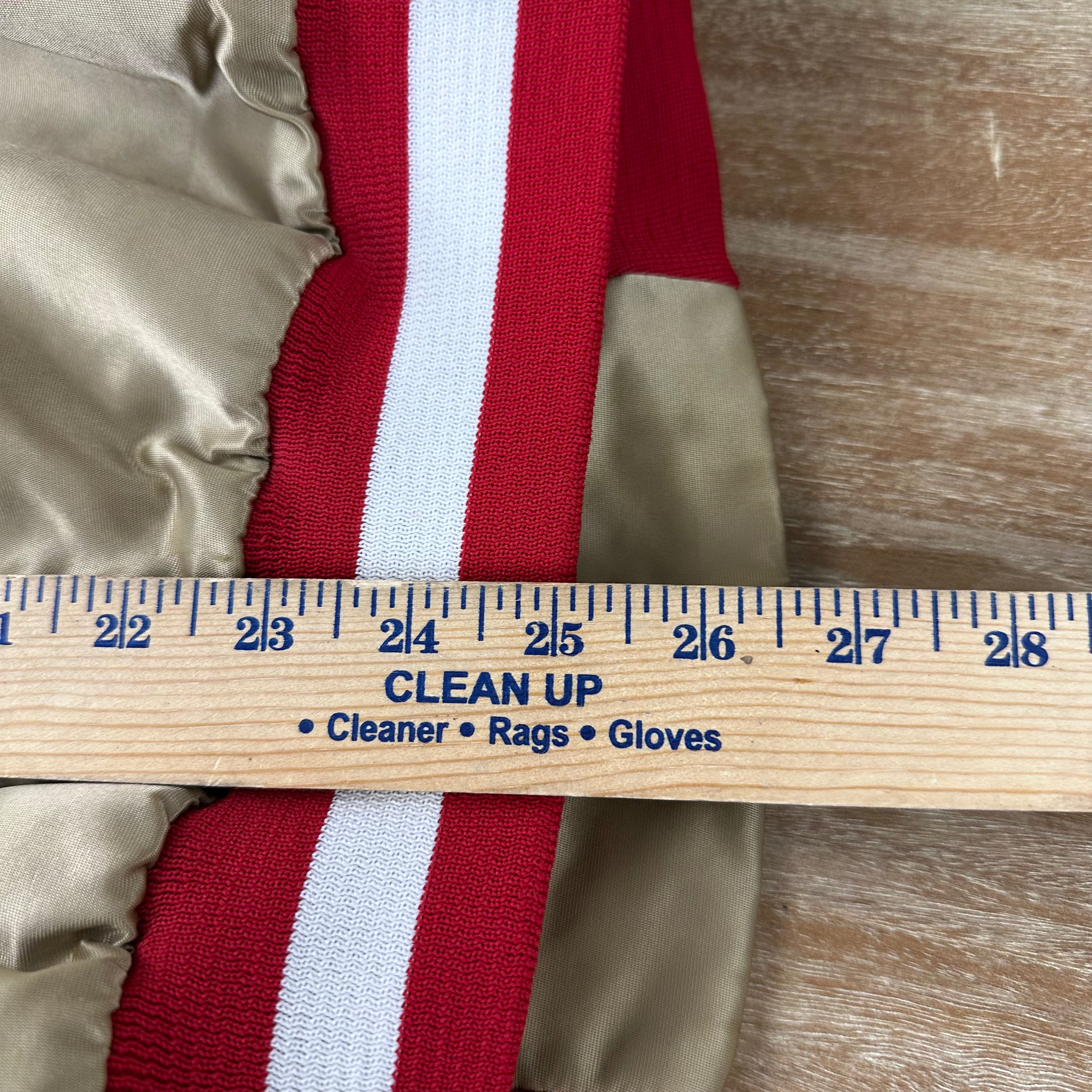 Vintage San Francisco 49ers SF Gold Satin Jacket Locker Line Mens Large