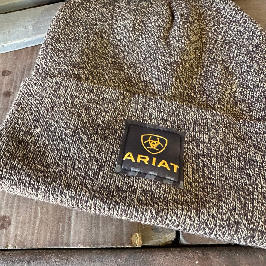 Ariat Rebar Men's Beanie Hat Brown NWT