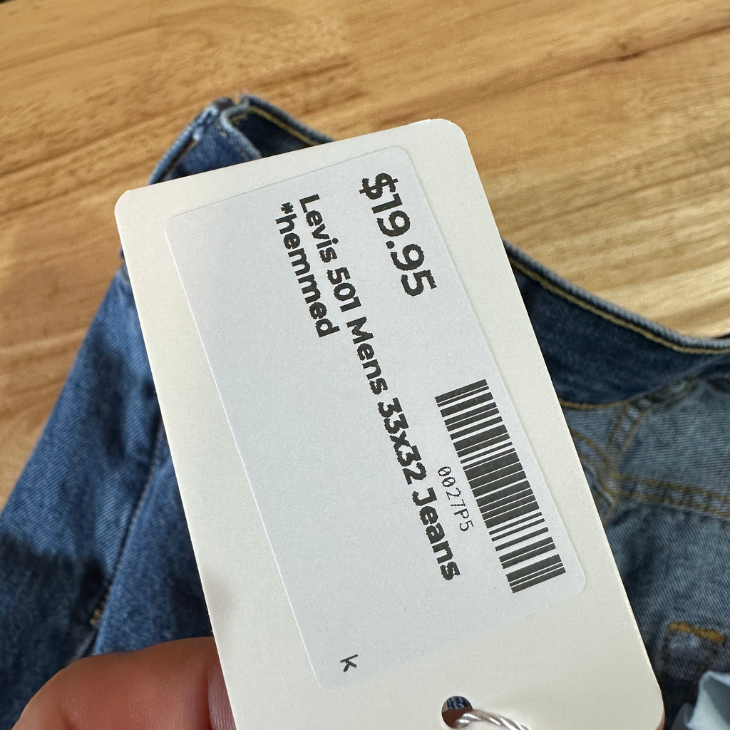 Levi's 501 Mens 33x32 Blue Jeans