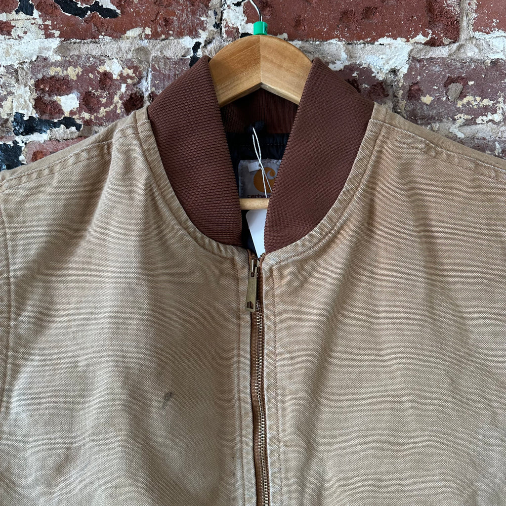 Carhartt Canvas Vest V01 BRN Men's Size XL Full Zip Brown