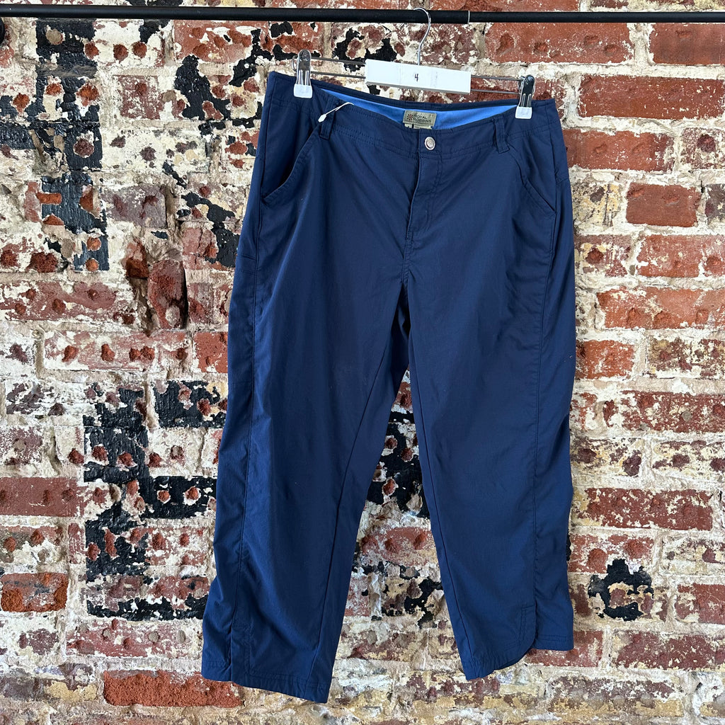 Royal Robbins Pants Women's 4 Lightweight Capri Blue Outdoor Hiking 32x21"