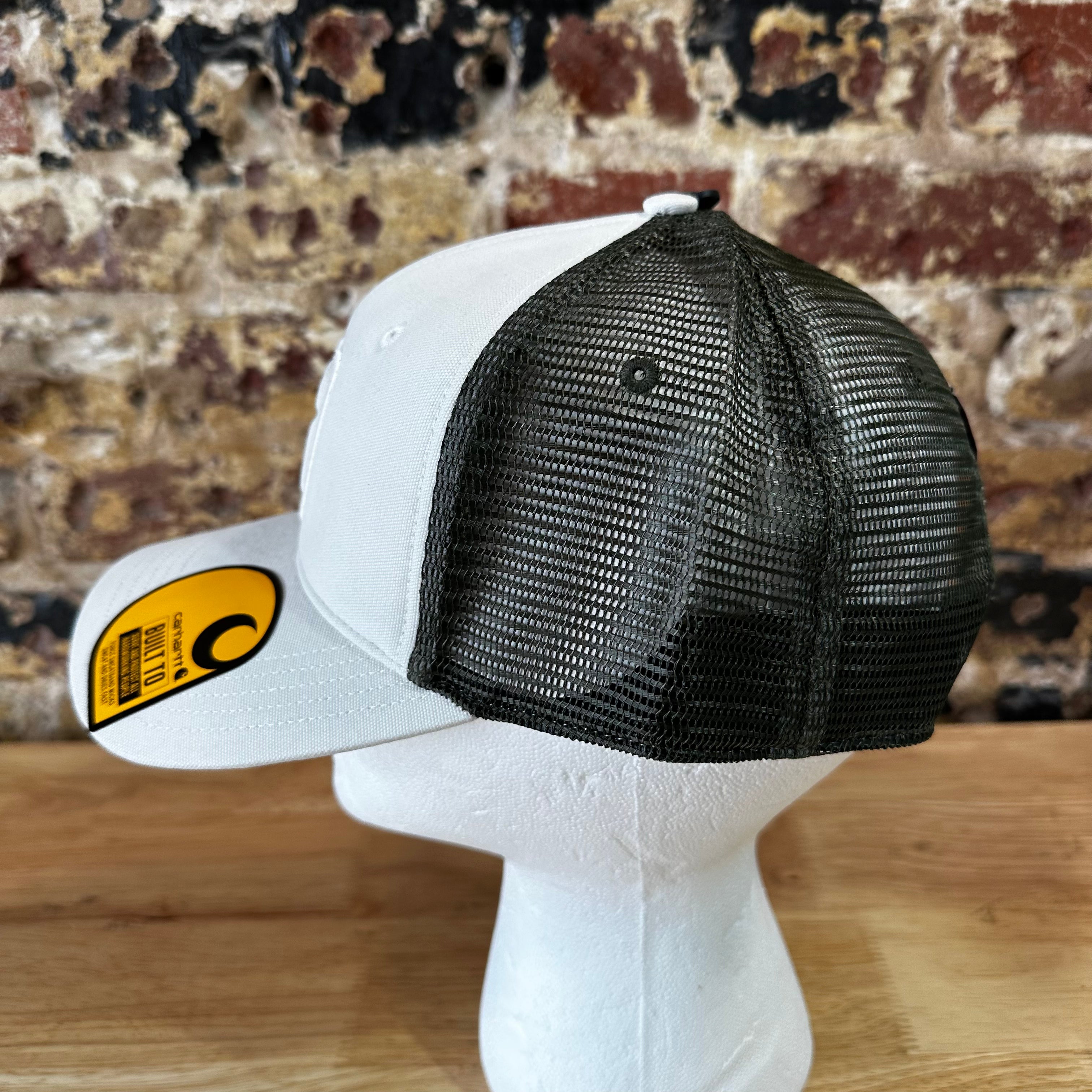 Carhartt Force Canvas Mesh-Back C Logo SnapBack Trucker Hat White Green New