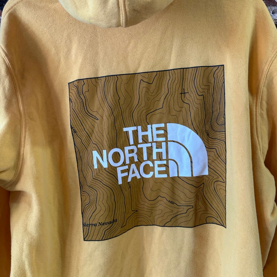 The North Face Men's 2XL Yellow Logo Hoodie Sierra Nevada