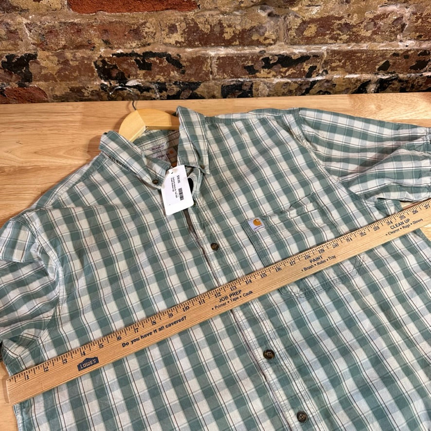 Carhartt Mens XL Tall Short Sleeve Button Up