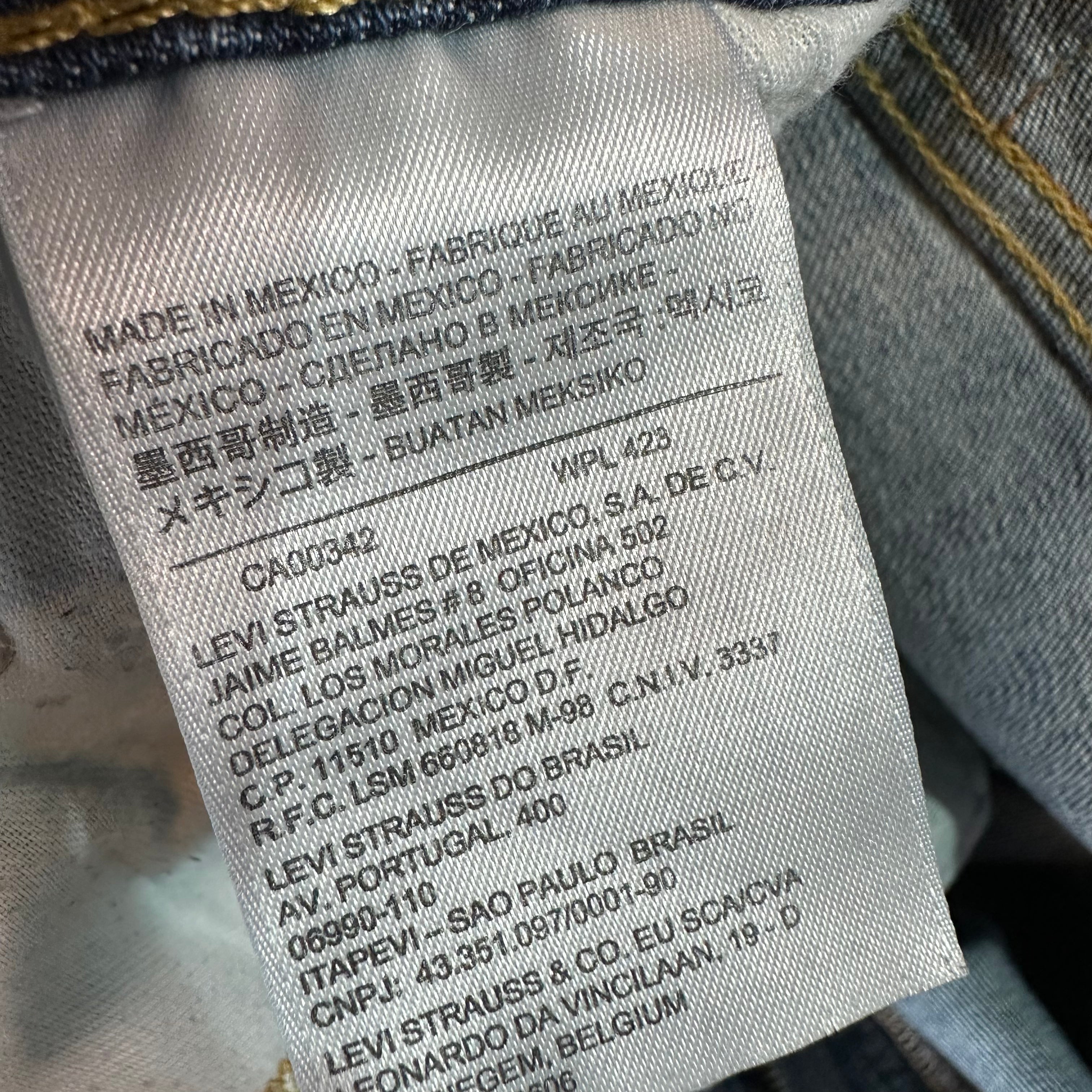 Levi's 513 Mens 38x32 Blue Jeans