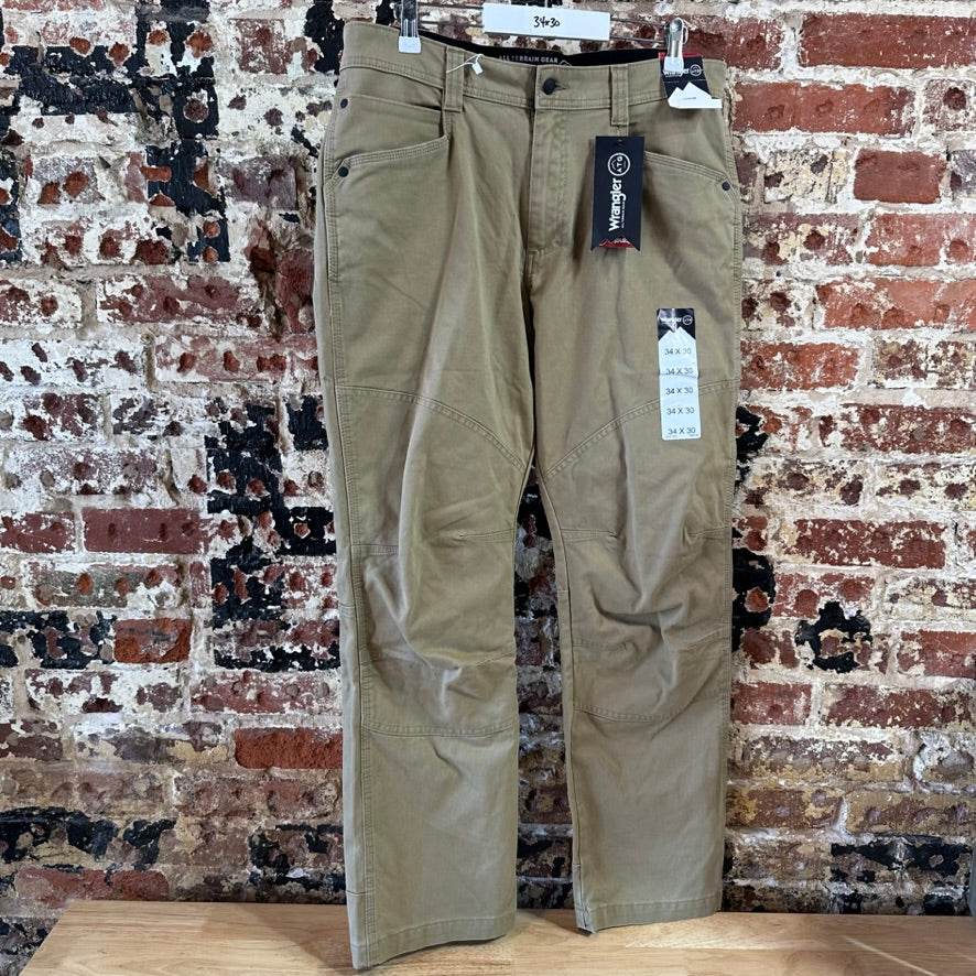 Wrangler ATG Mens 34x30 Brown Pants NEW