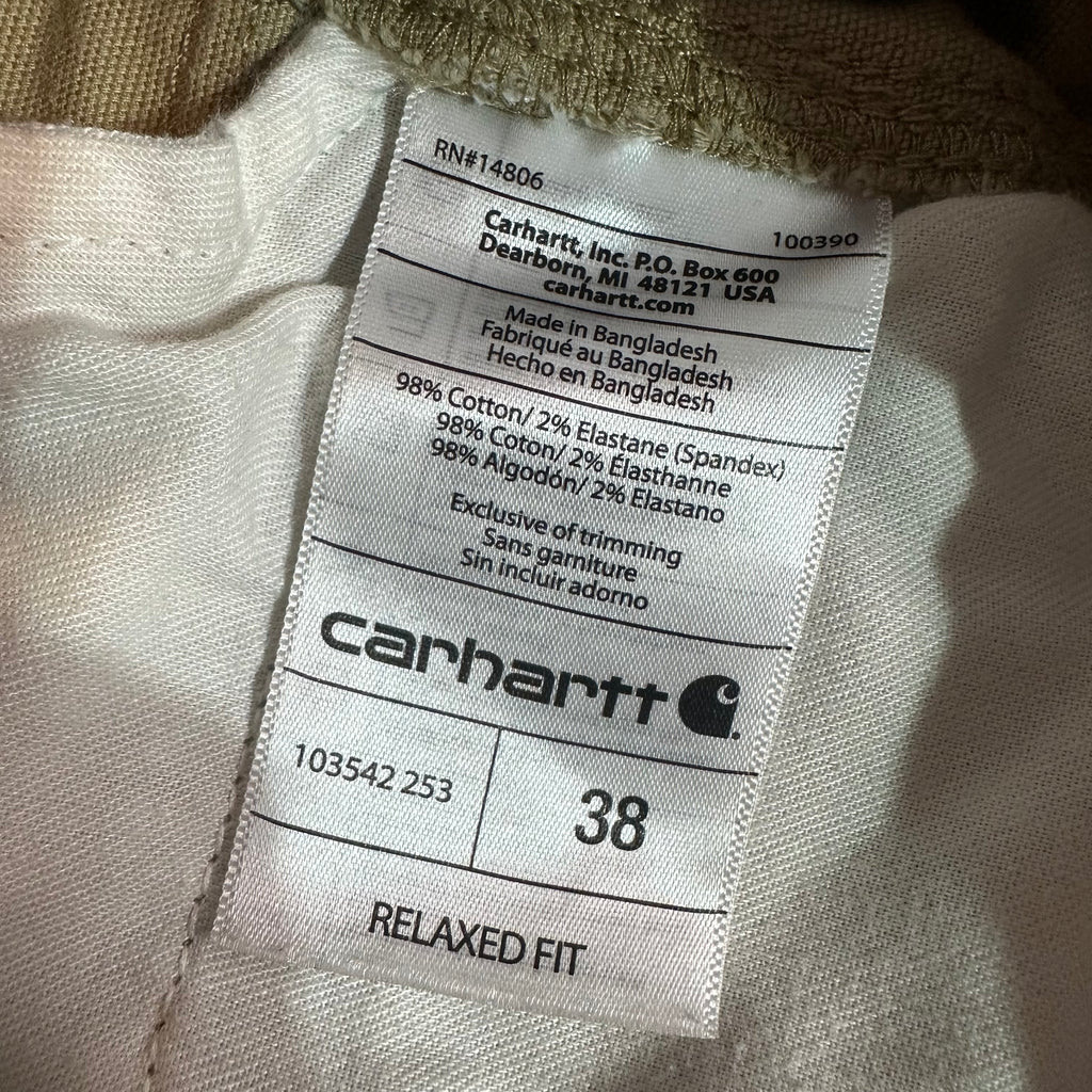 Carhartt Cargo Tan Shorts Mens 38