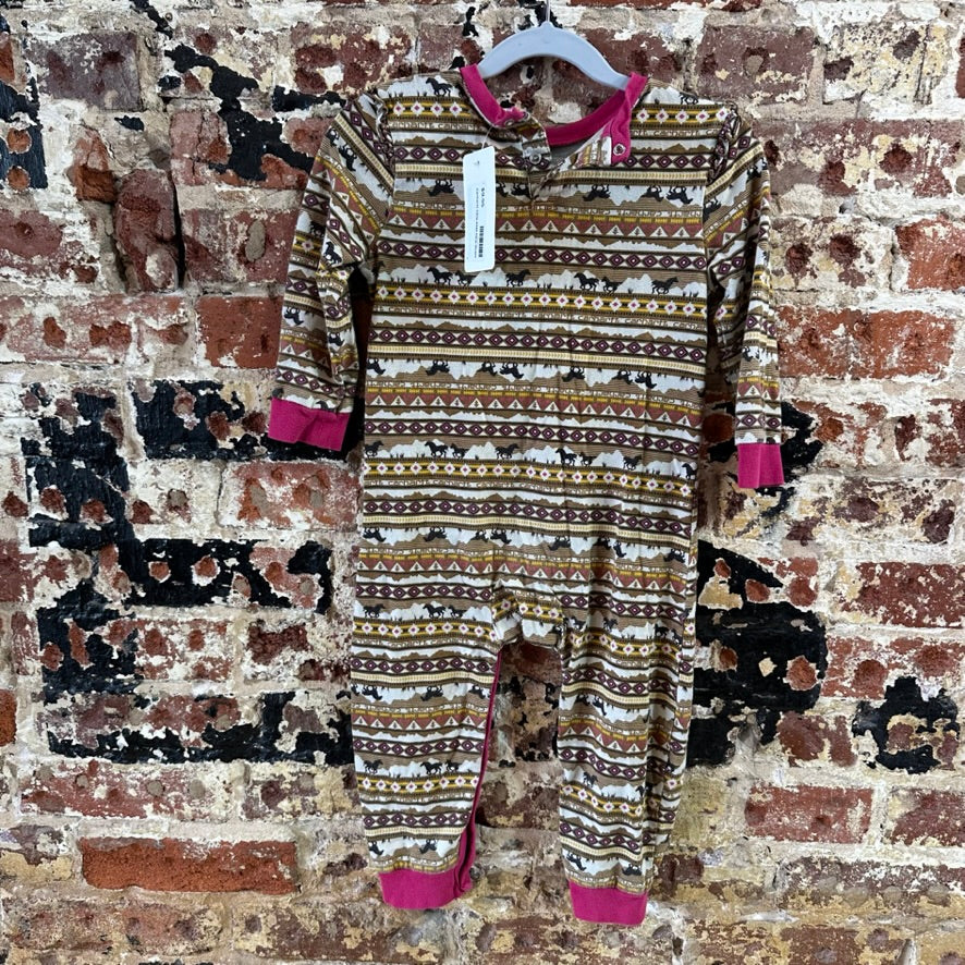 Carhartt Long Sleeve Horse one piece Girls 24M Outdoor Toddler Pink Bodysuit