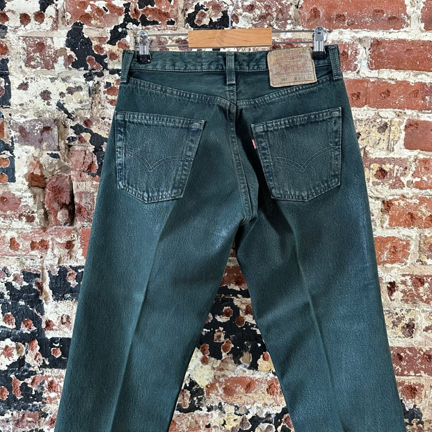 VTG Levis 501 Mens 29x34 Green Jeans