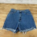 Levi's Cut Off Denim Blue Jean Shorts Womens 8 Distressed - 28x4"
