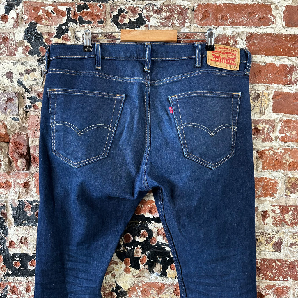 Levis 512 Slim Tapered Jeans Mens 38x32 Blue Modern