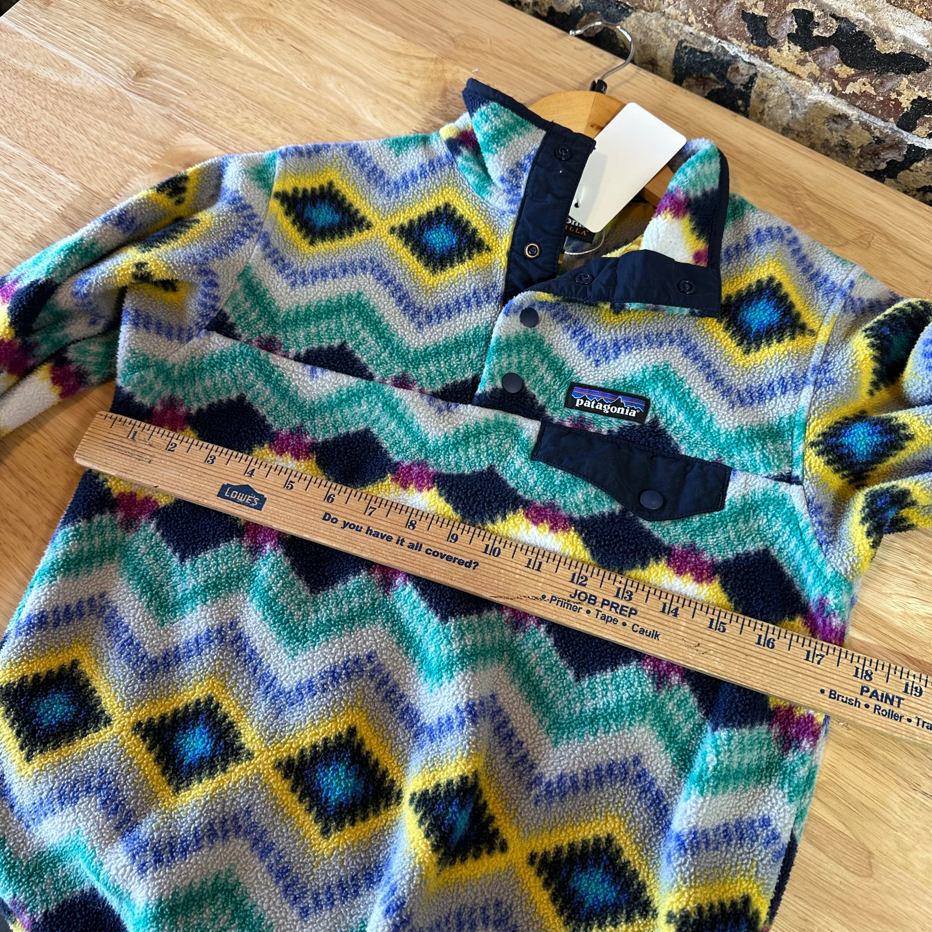 Patagonia Synchilla Womens Snap-T Aztec Fleece Jacket Pullover Size XXS
