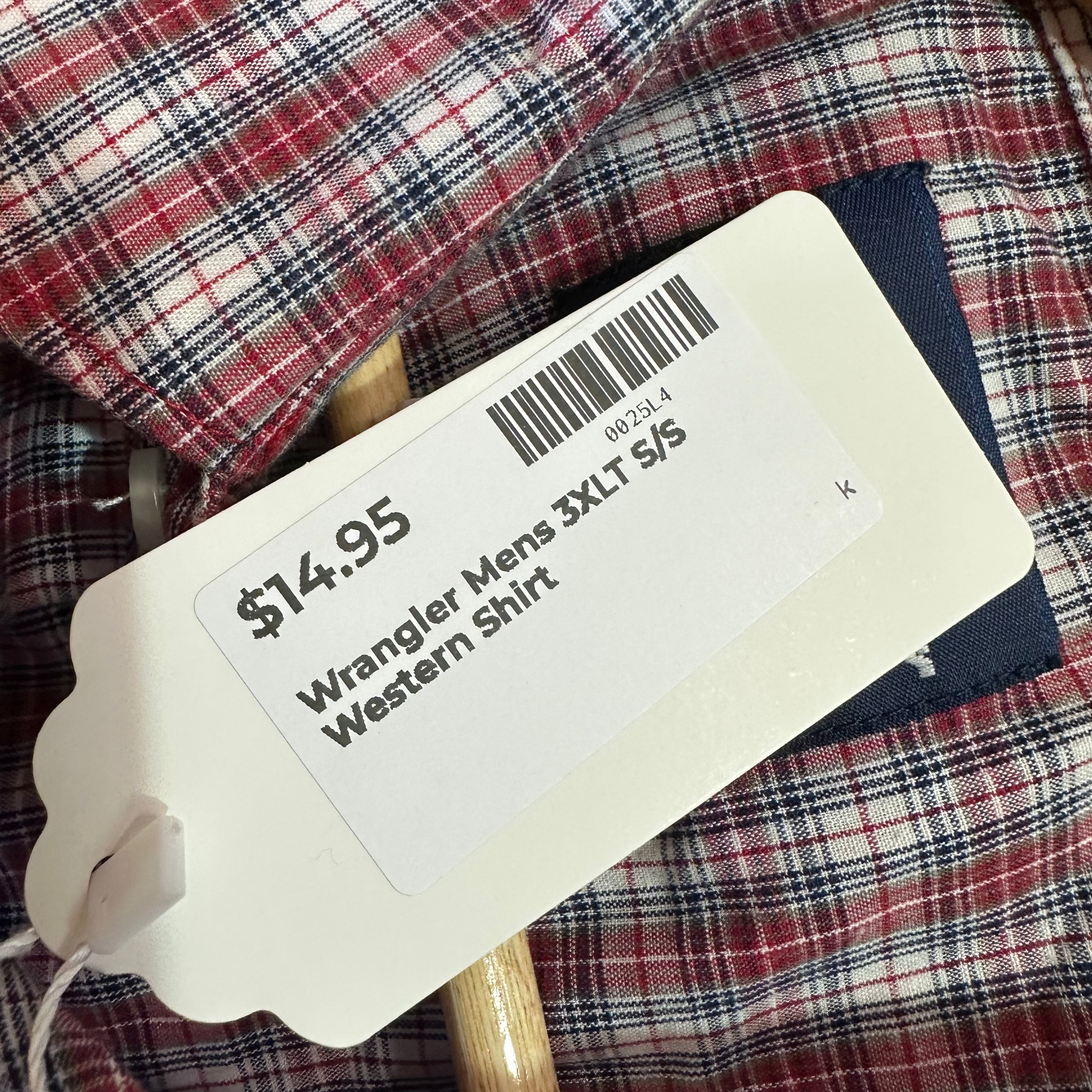 Wrangler Men's 3XL Tall Button Up Shirt