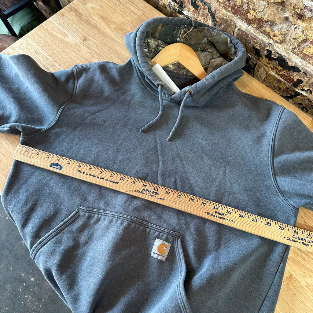 Carhartt Hoodie Sweatshirt Gray Mens Size Medium Original Fit Camo