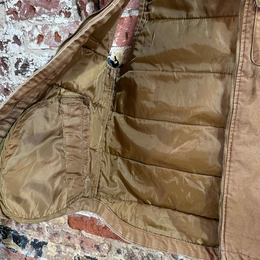 Wrangler Mens Small Hooded Brown Vest