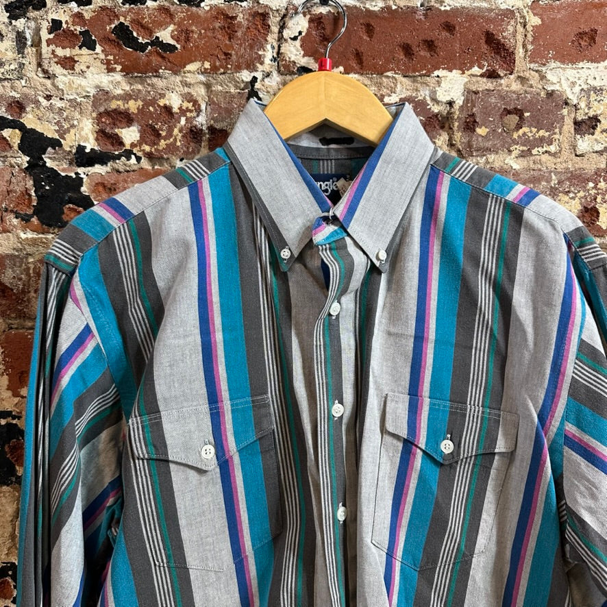 VTG Wrangler Men's Large Gray Western Shirt