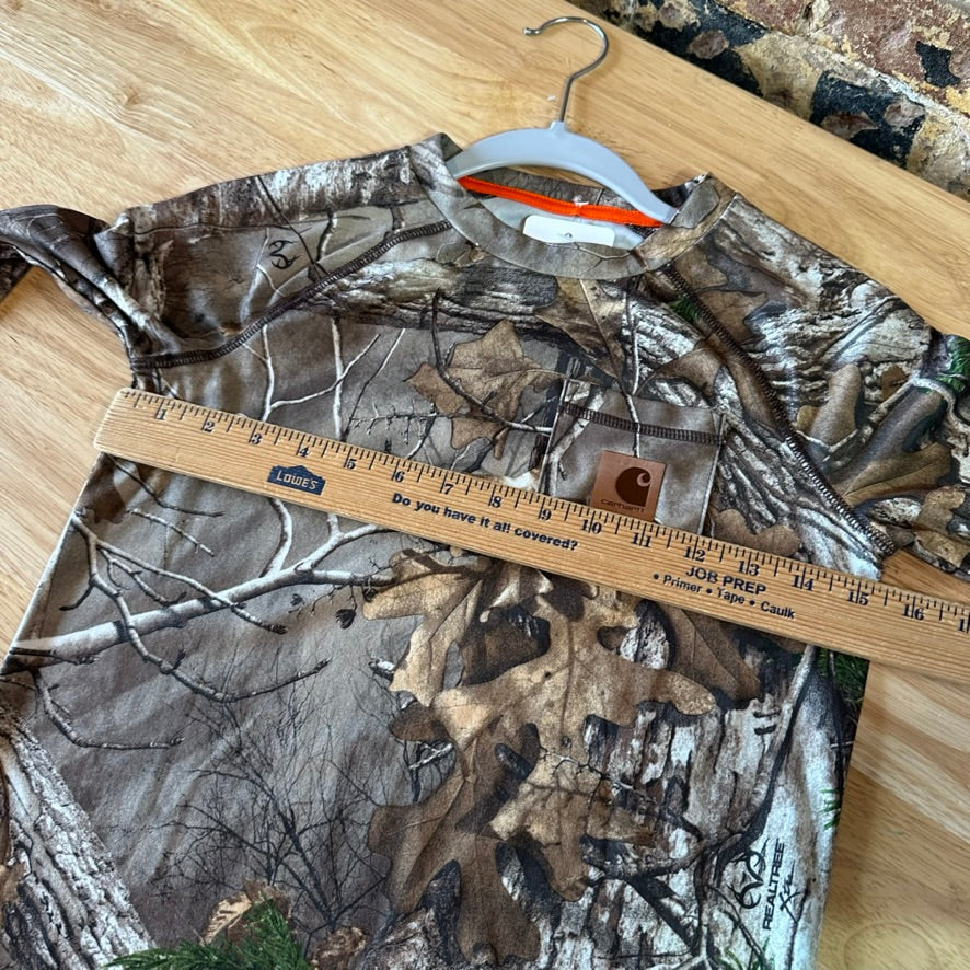 Carhartt Force Long Sleeve Camo Shirt Boys Size 7 Hunting Camouflage