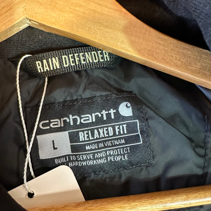 Carhartt Black Rain Defender Jacket Mens Large