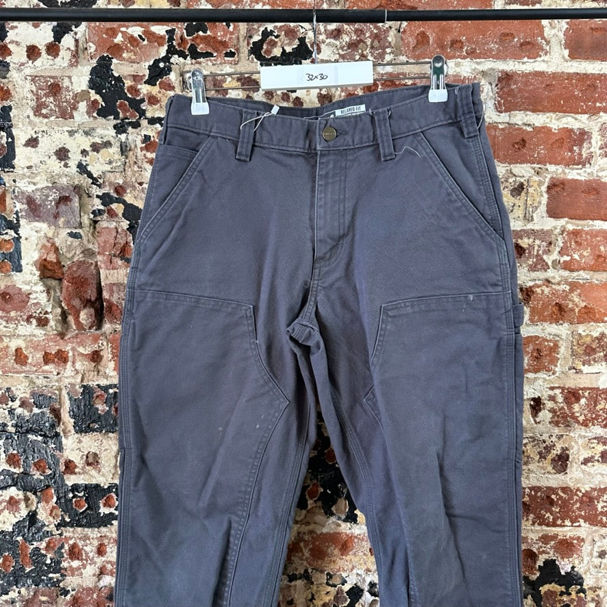 Carhartt Double Knee Mens 32x30 Gray Pants