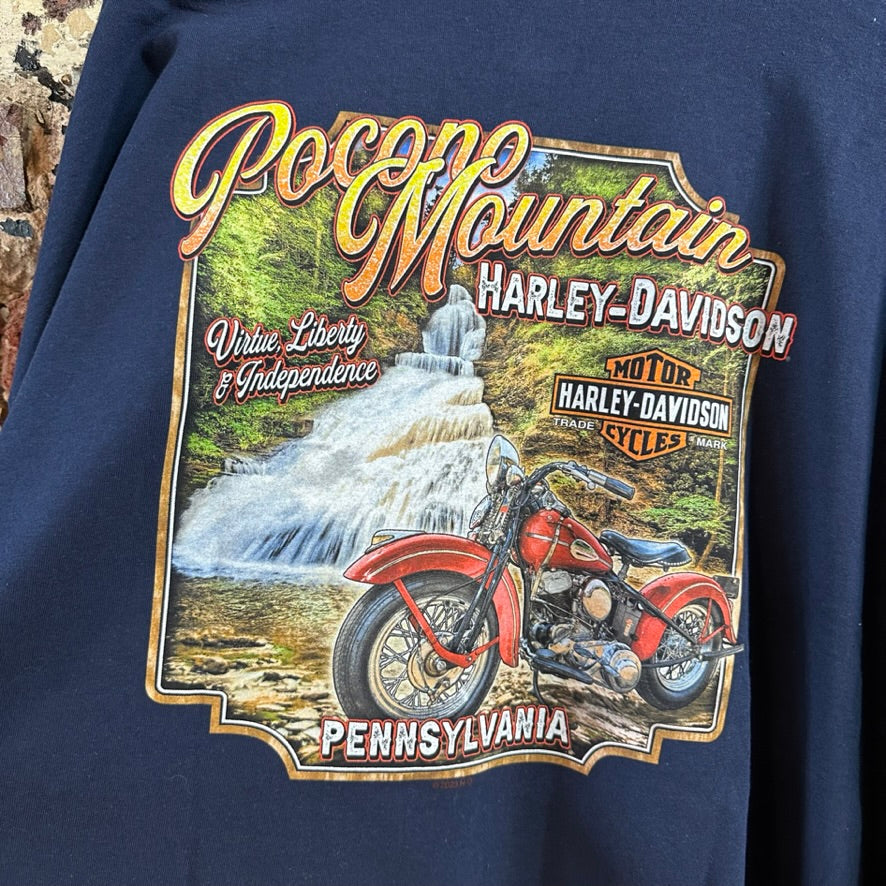 Harley Davidson Men's 5XL Short Sleeve Blue T-Shirt NEW