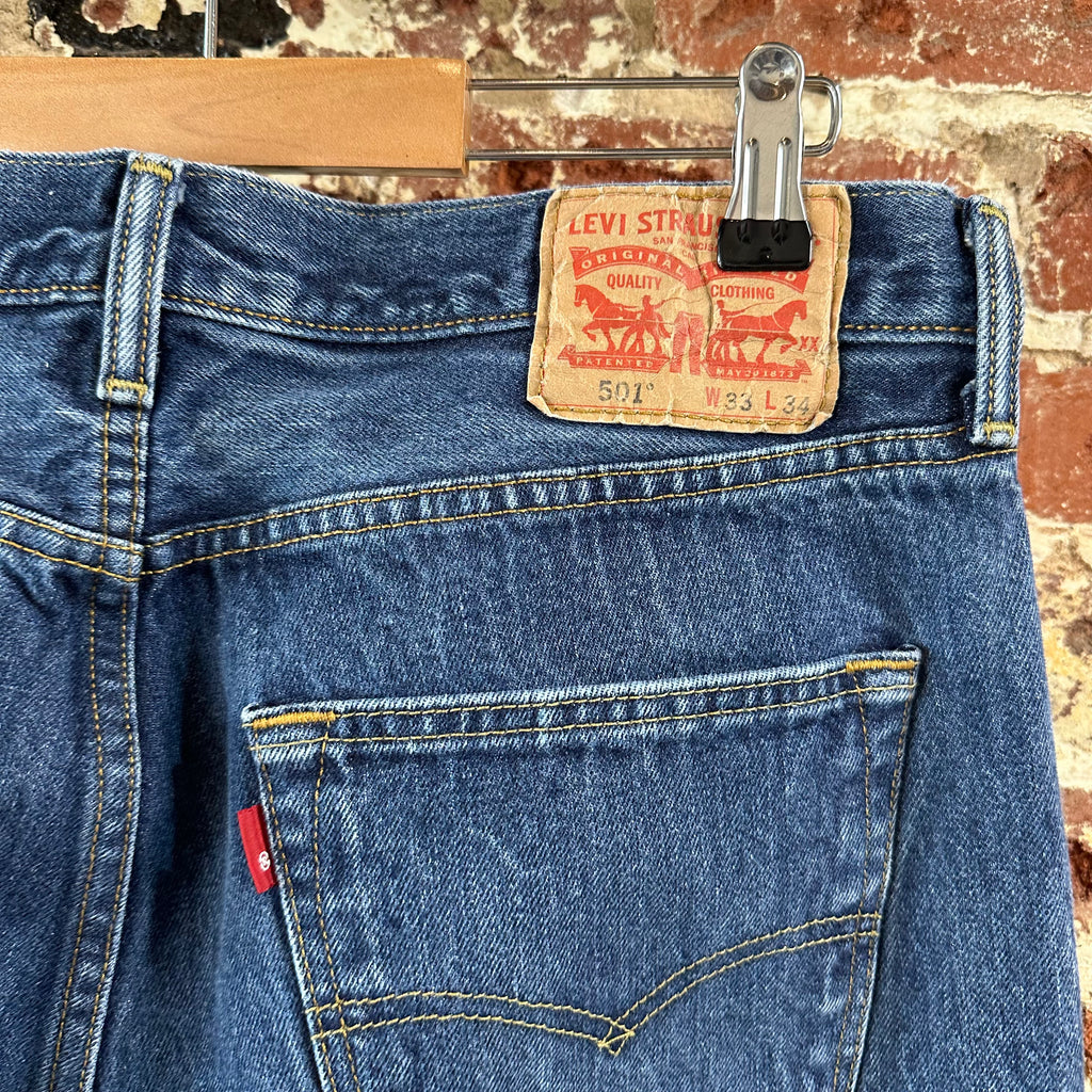 Levi's 501 Mens 33x32 Blue Jeans