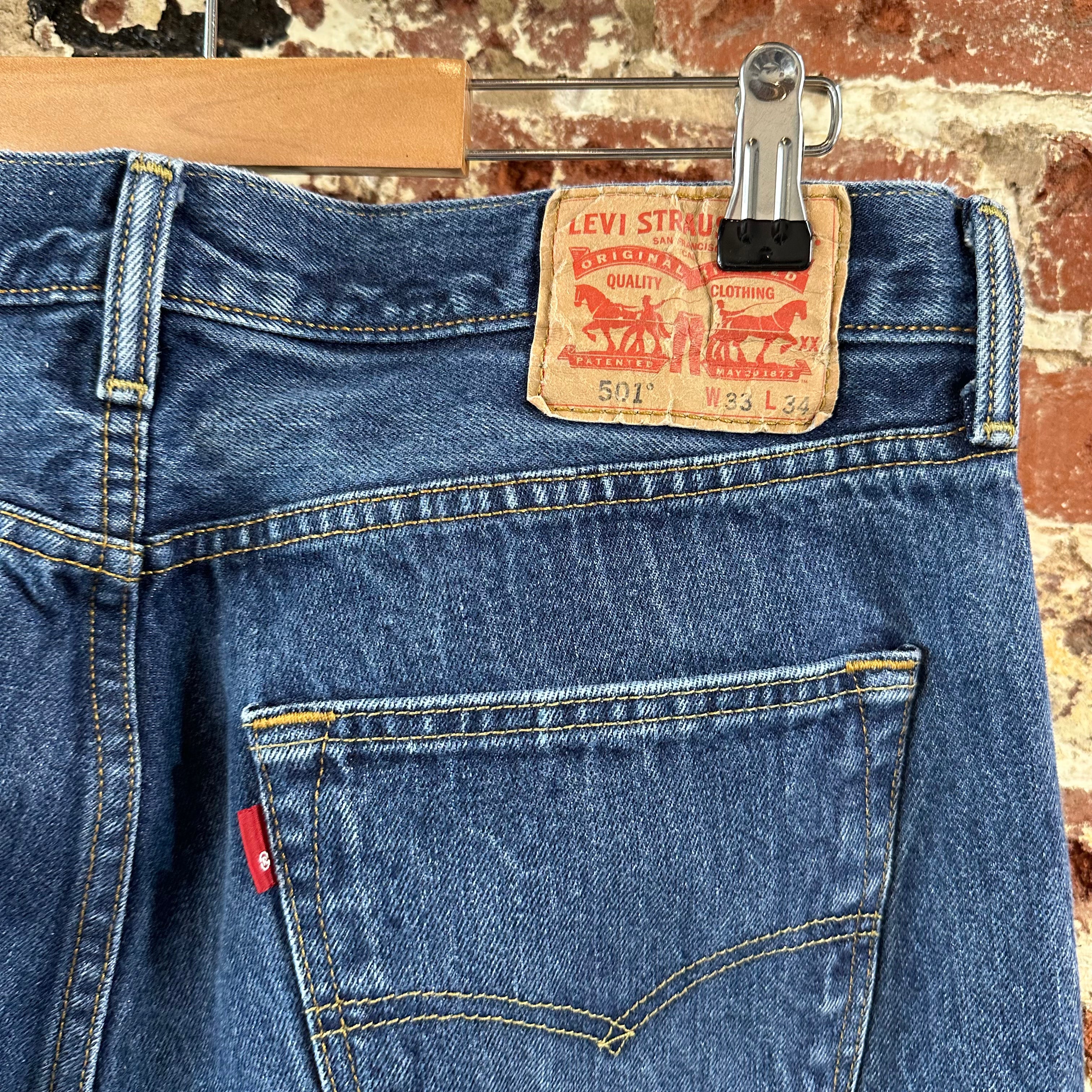Levi's 501 Mens 33x32 Blue Jeans