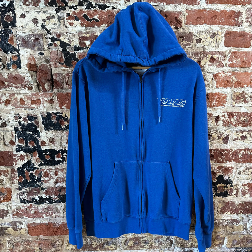 VANS Blue Full Zip Hoodie Mens Medium
