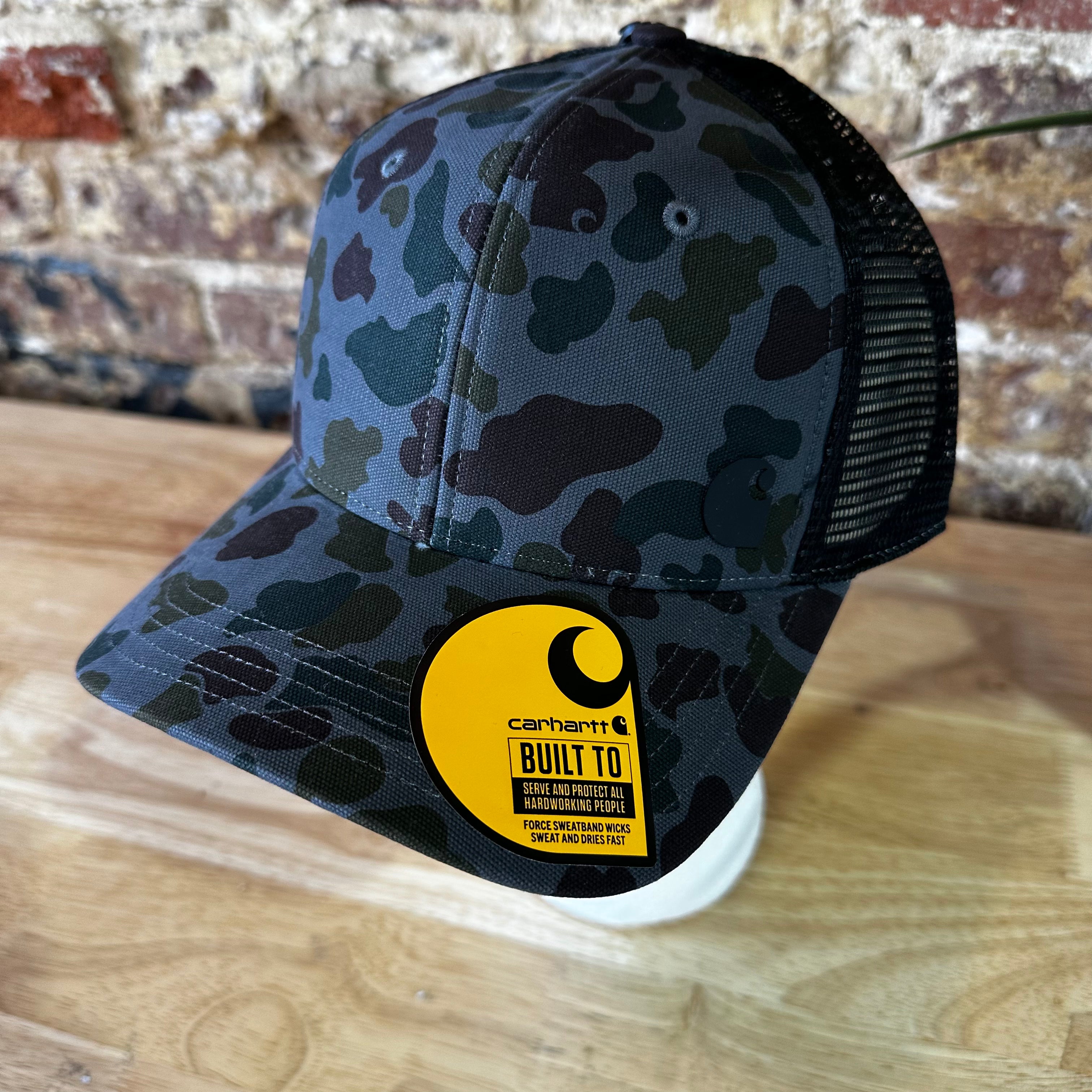 Carhartt Black gray Trucker Snap Mesh Back Hat hunting New