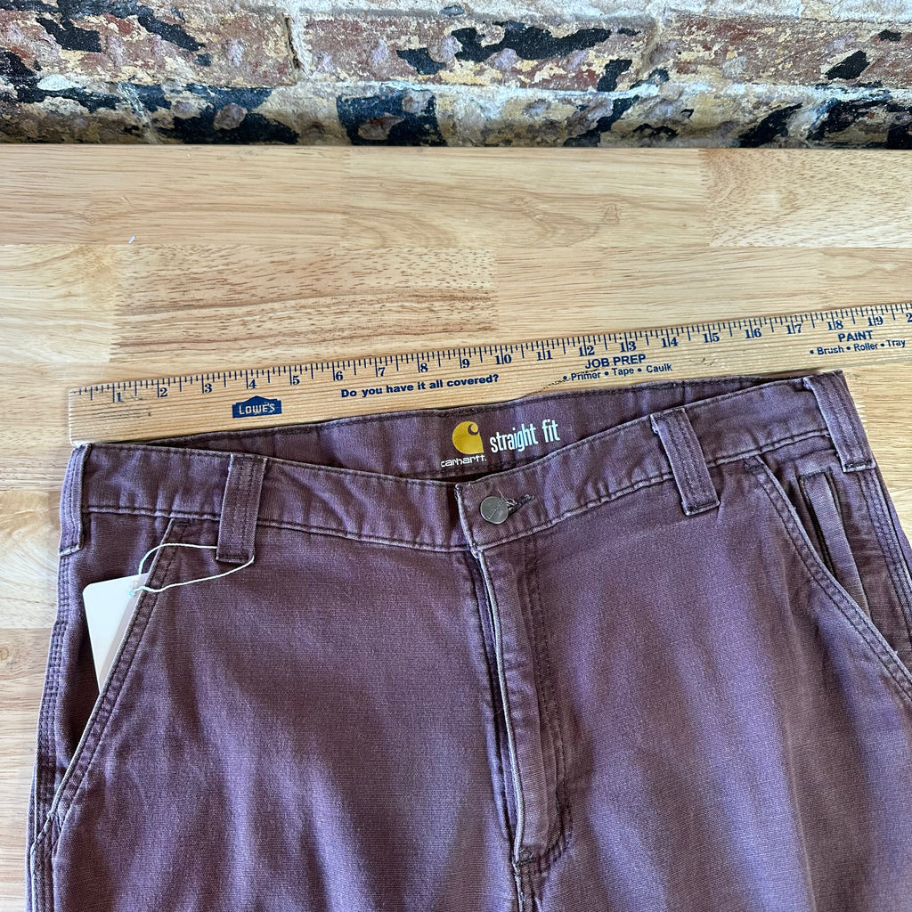 Carhartt Canvas Straight Fit Work Pants Reddish Mens 34x34