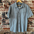 Columbia Short Sleeve Outdoor Button Up Shirt Gray Plaid Mens Large Fishing