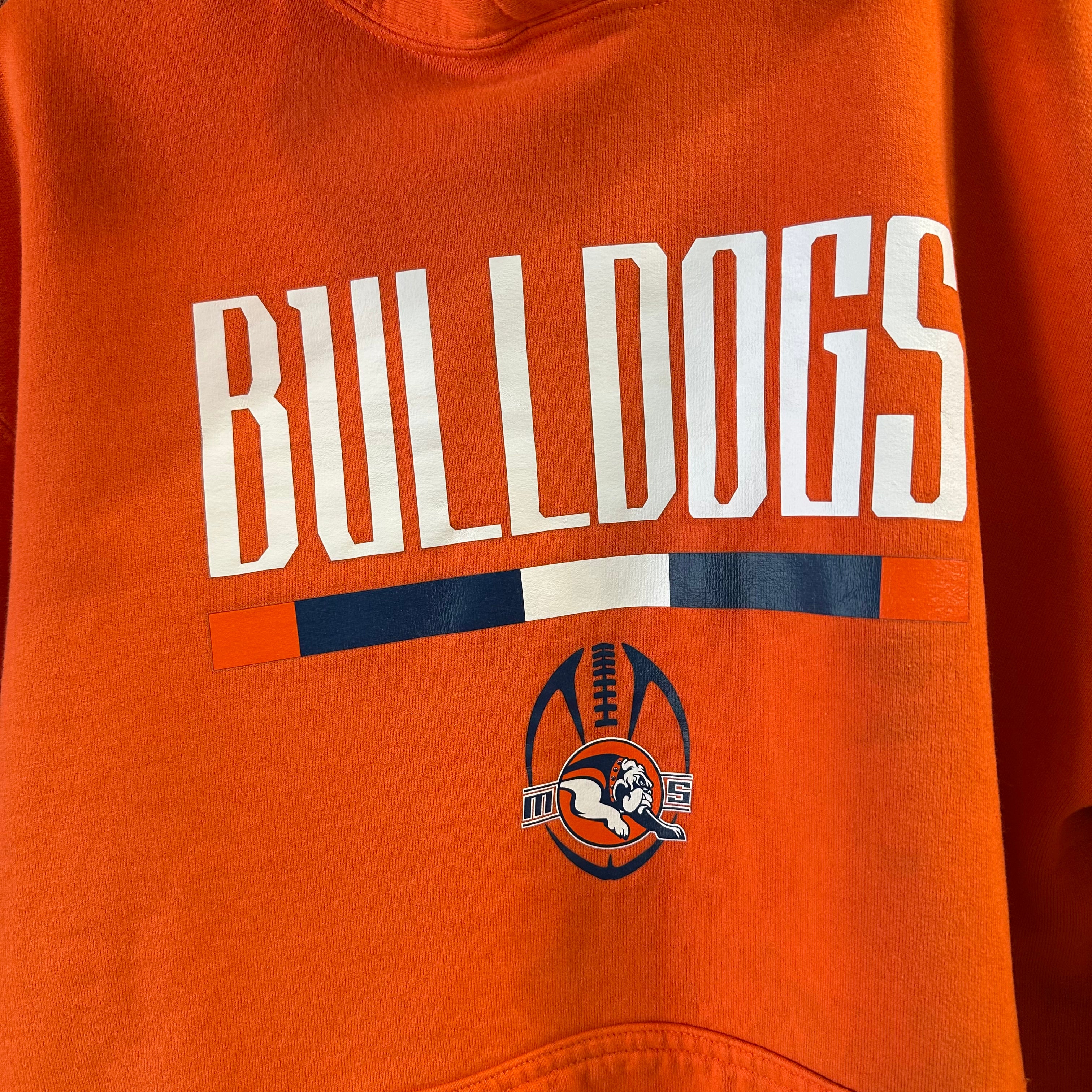 Bulldogs Mens Orange Hoodie