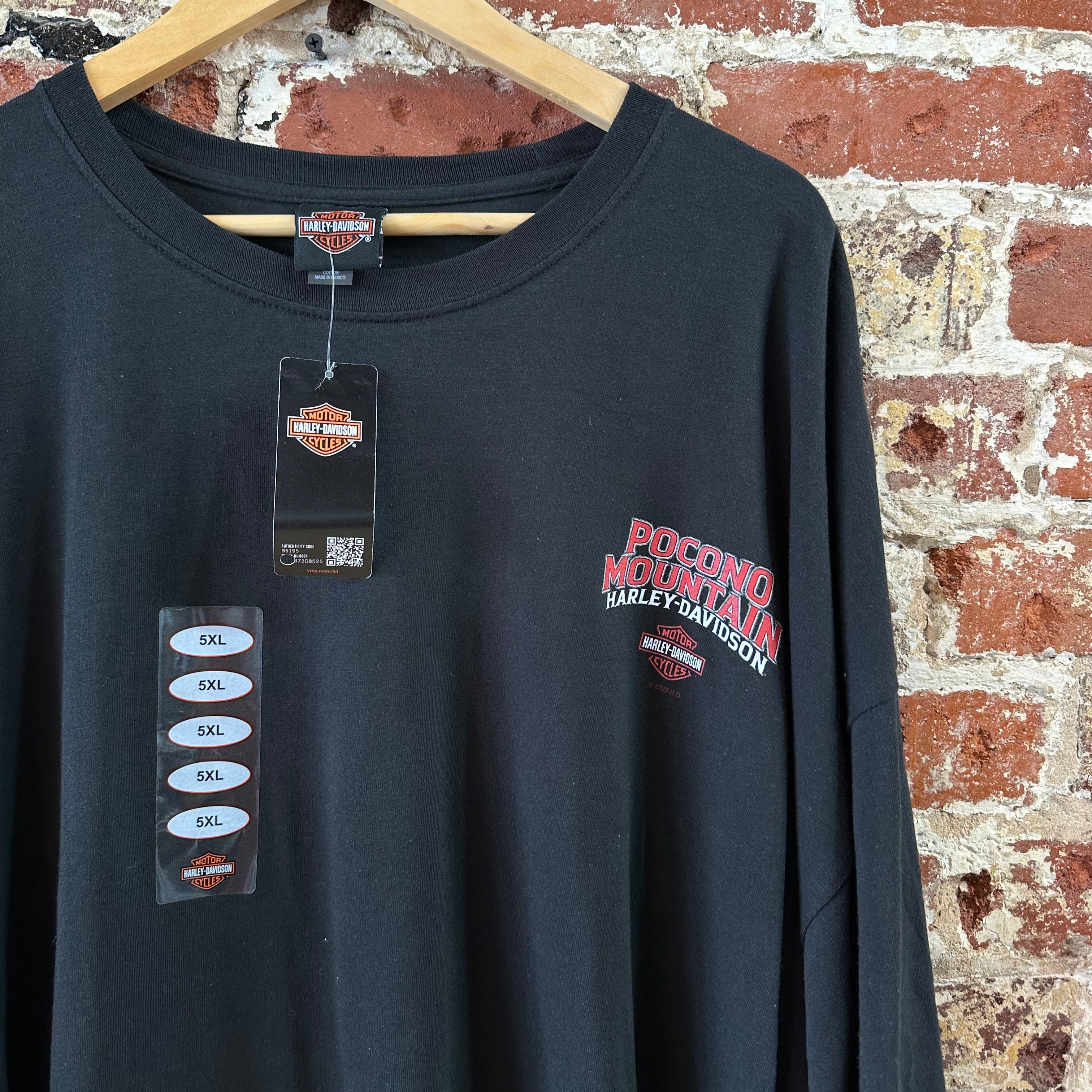 Harley Davidson Men's 5XL Short Sleeve Black T-Shirt NEW